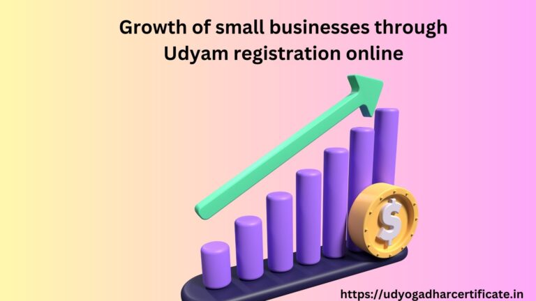 Growth of small businesses through Udyam registration online